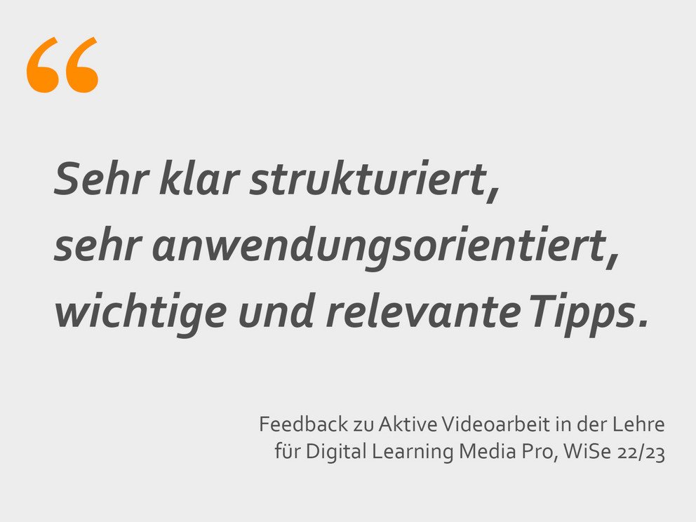 Sehr klar strukturiert, sehr anwendungsorientiert, wichtige und relevante Tipps.