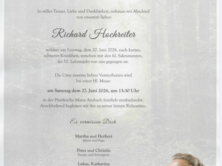 Nachruf Richard Hochreiter