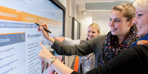 Students at the white board